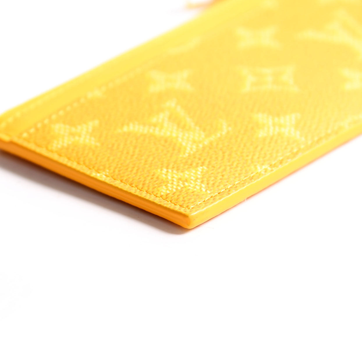 Coin Card Holder Heritage Monogram/Taiga Yellow