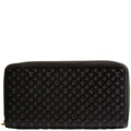 Zippy Wallet Nanogram Embossed Calfskin Black