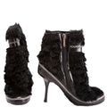 Faux Fur Ankle Boots Size 37