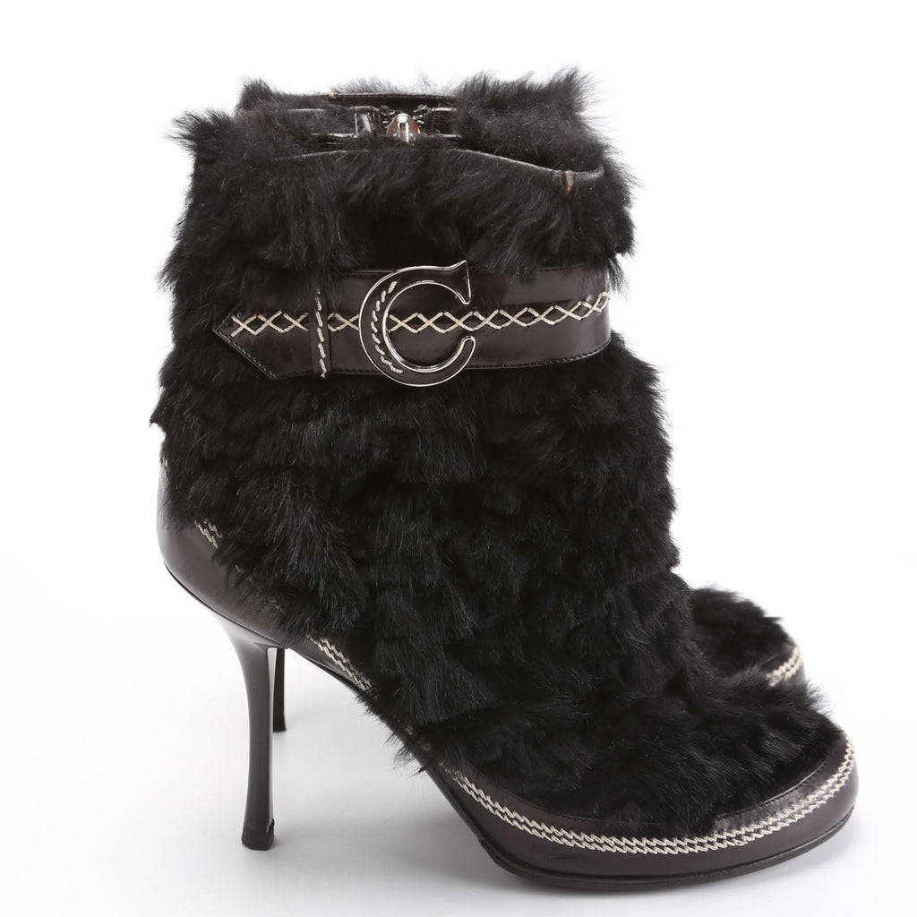 Faux Fur Ankle Boots Size 37
