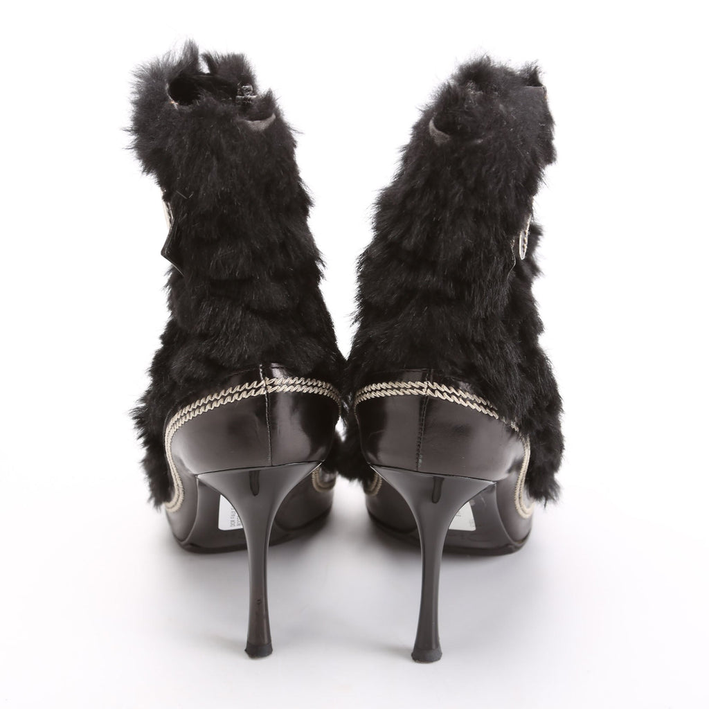 Faux Fur Ankle Boots Size 37