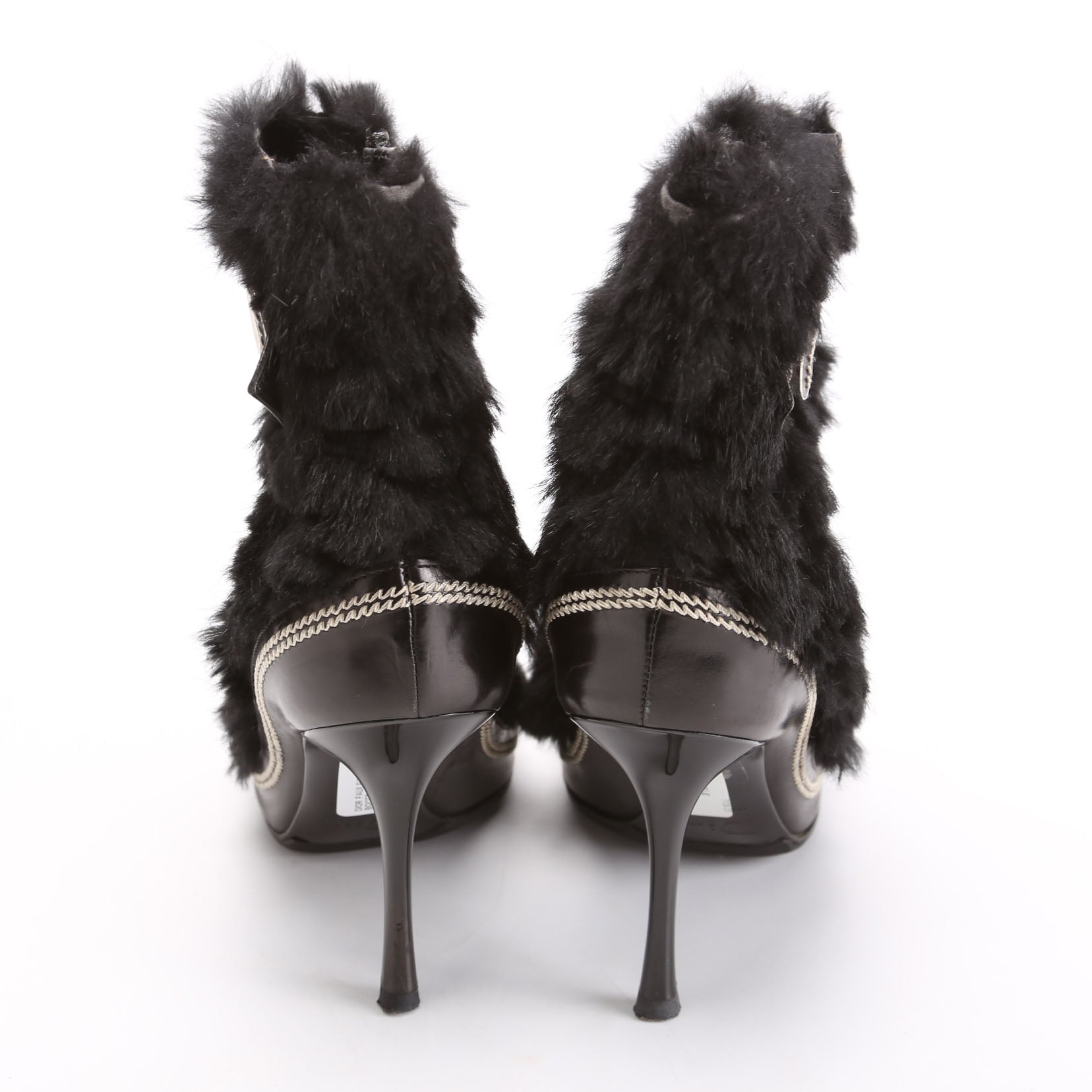 Faux Fur Ankle Boots Size 37