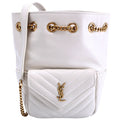 SAINT LAURENT Joe Bucket BAG Mini White/Gold