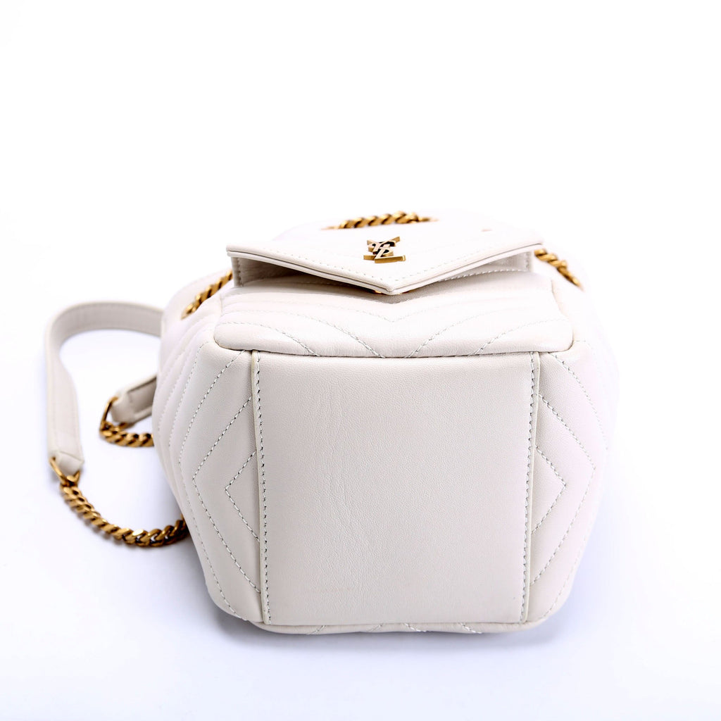 SAINT LAURENT Joe Bucket BAG Mini White/Gold