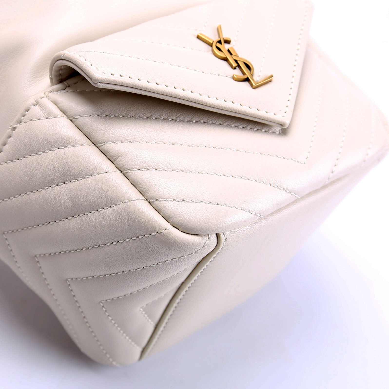 SAINT LAURENT Joe Bucket BAG Mini White/Gold
