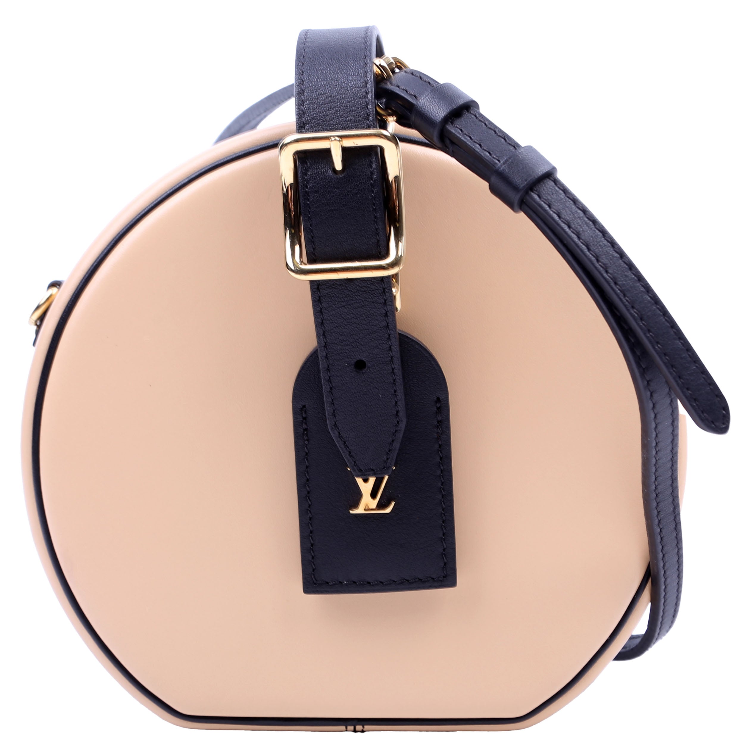 Petite Boite Chapeau Calfskin Tan/Black