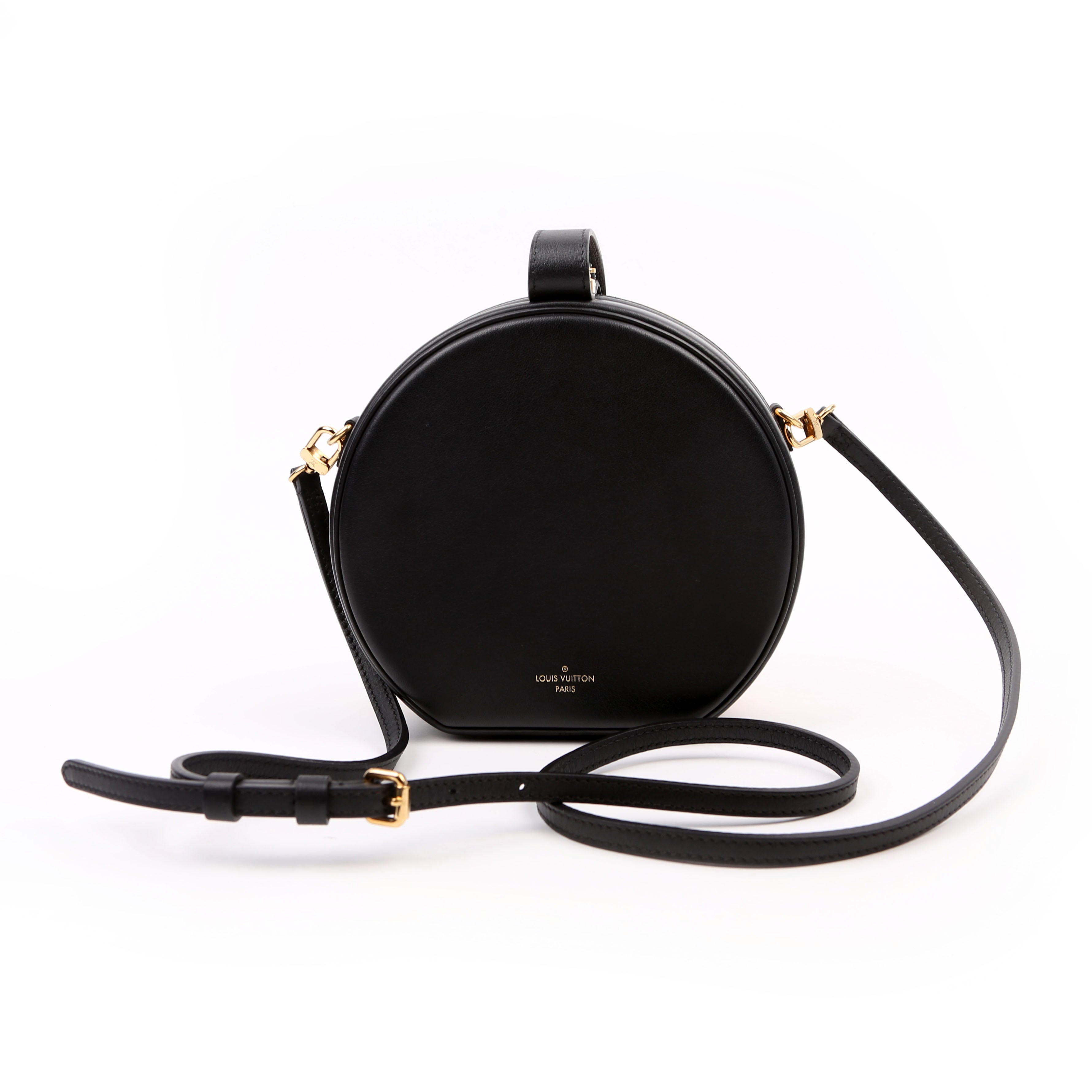 Petite Boite Chapeau Calfskin Tan/Black