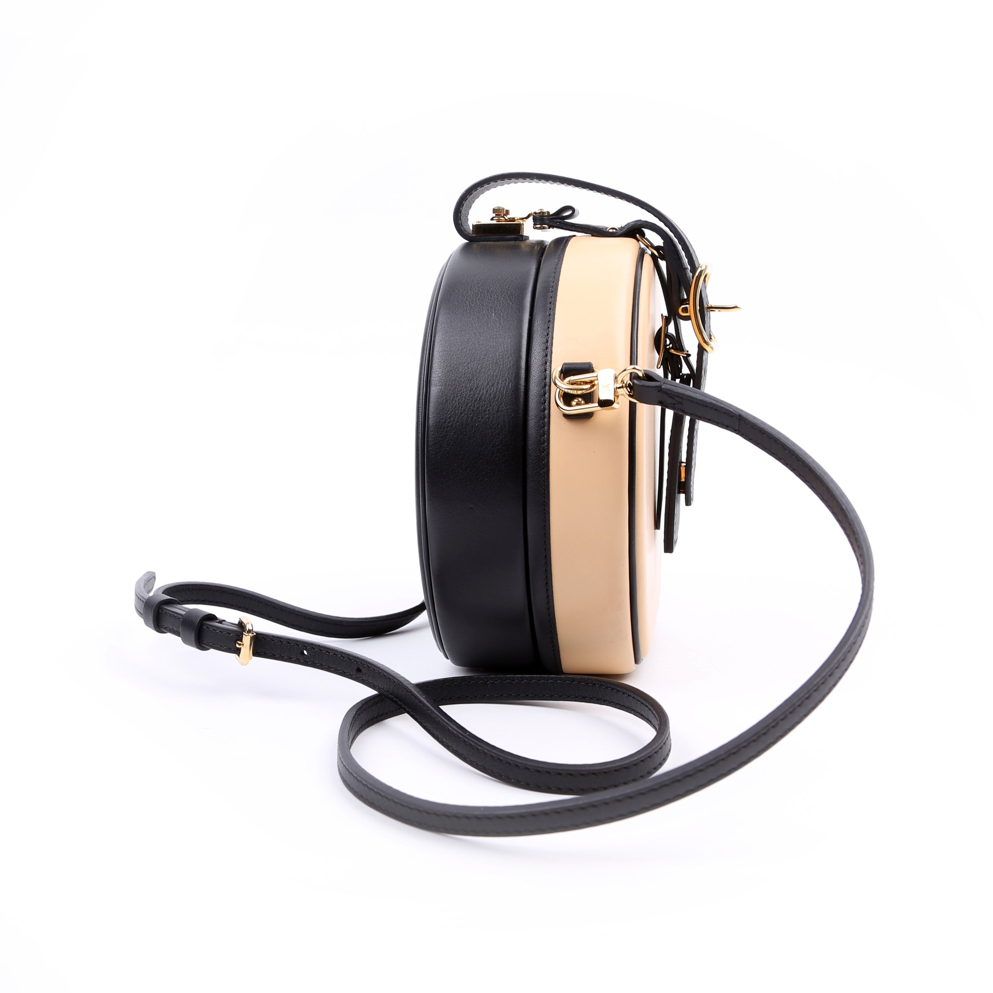 Petite Boite Chapeau Calfskin Tan/Black