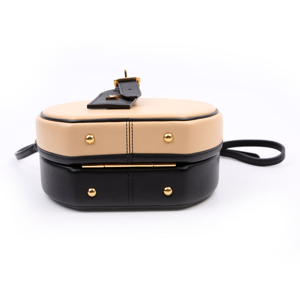 Petite Boite Chapeau Calfskin Tan/Black