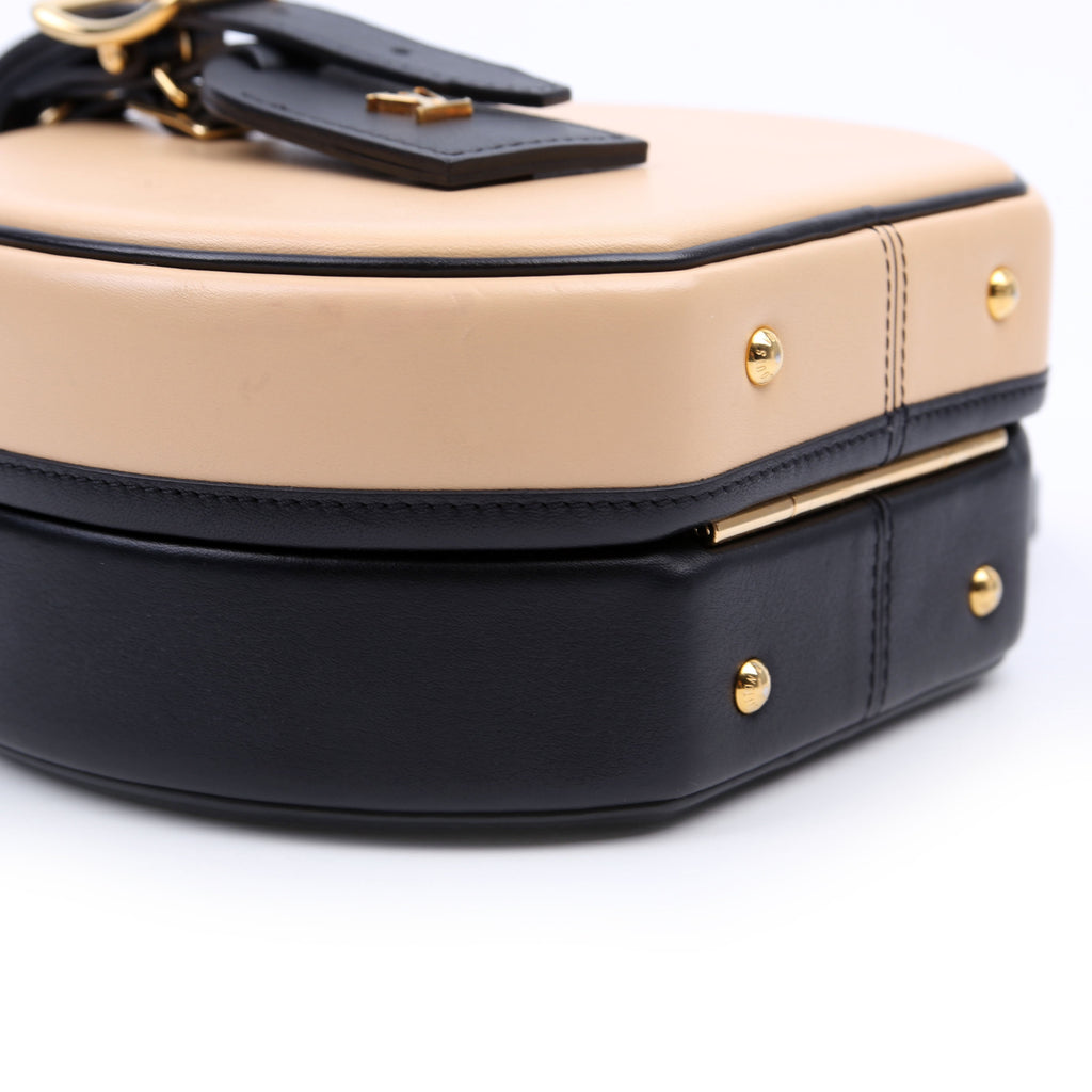 Petite Boite Chapeau Calfskin Tan/Black