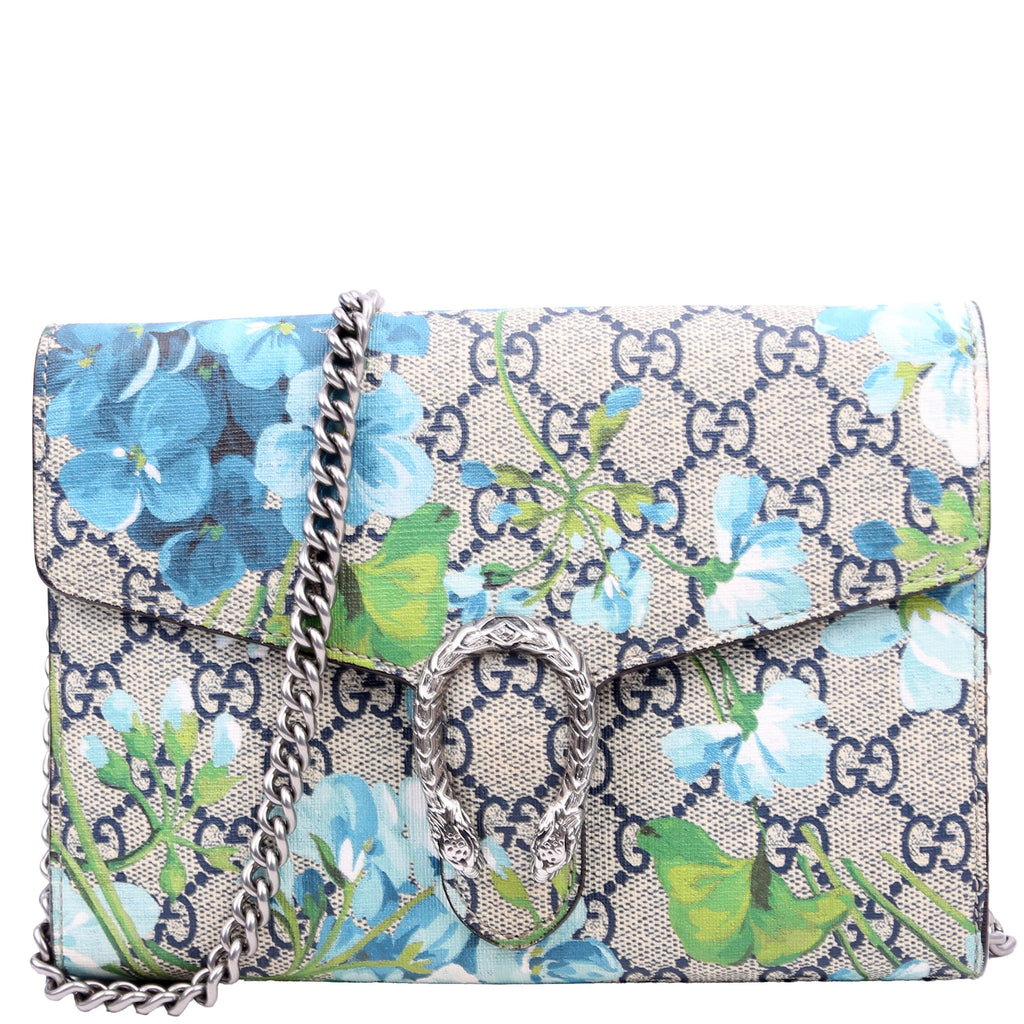Gucci 401231 Dionysus GG Blooms Mini Wallet Blue