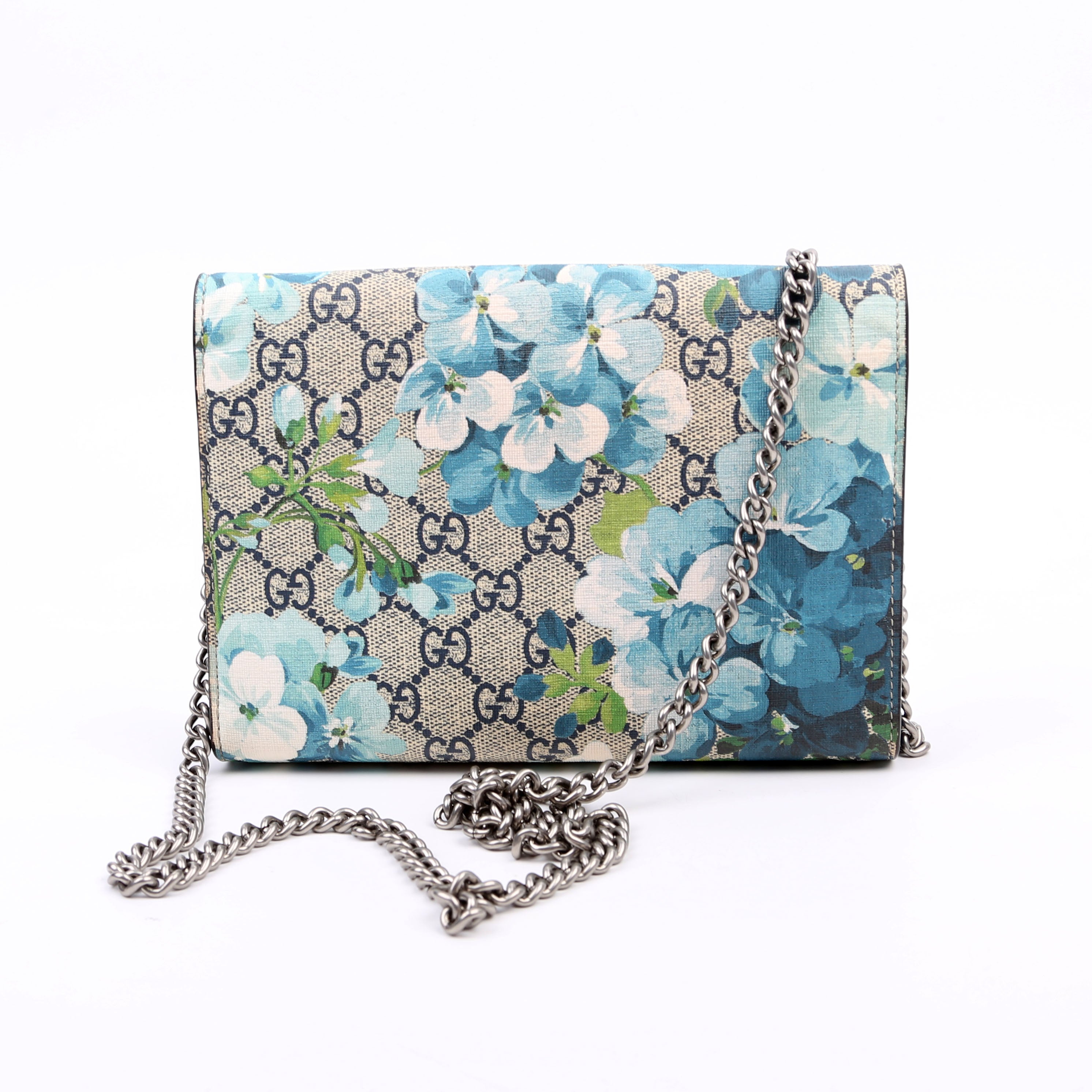 Gucci 401231 Dionysus GG Blooms Mini Wallet Blue