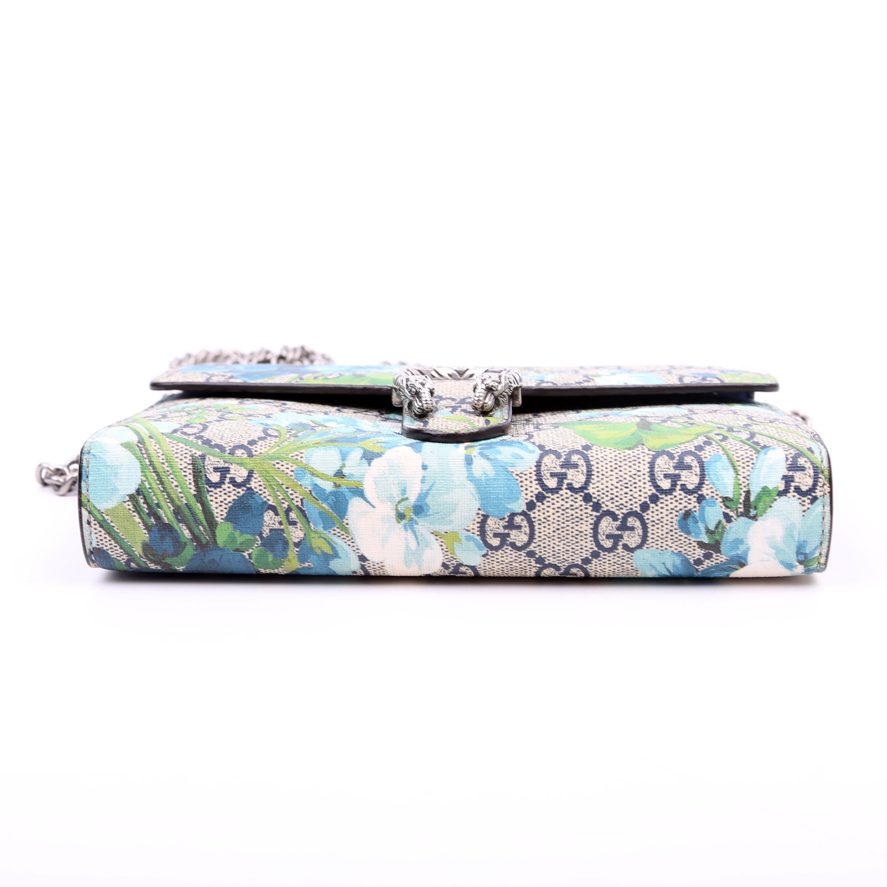 Gucci 401231 Dionysus GG Blooms Mini Wallet Blue
