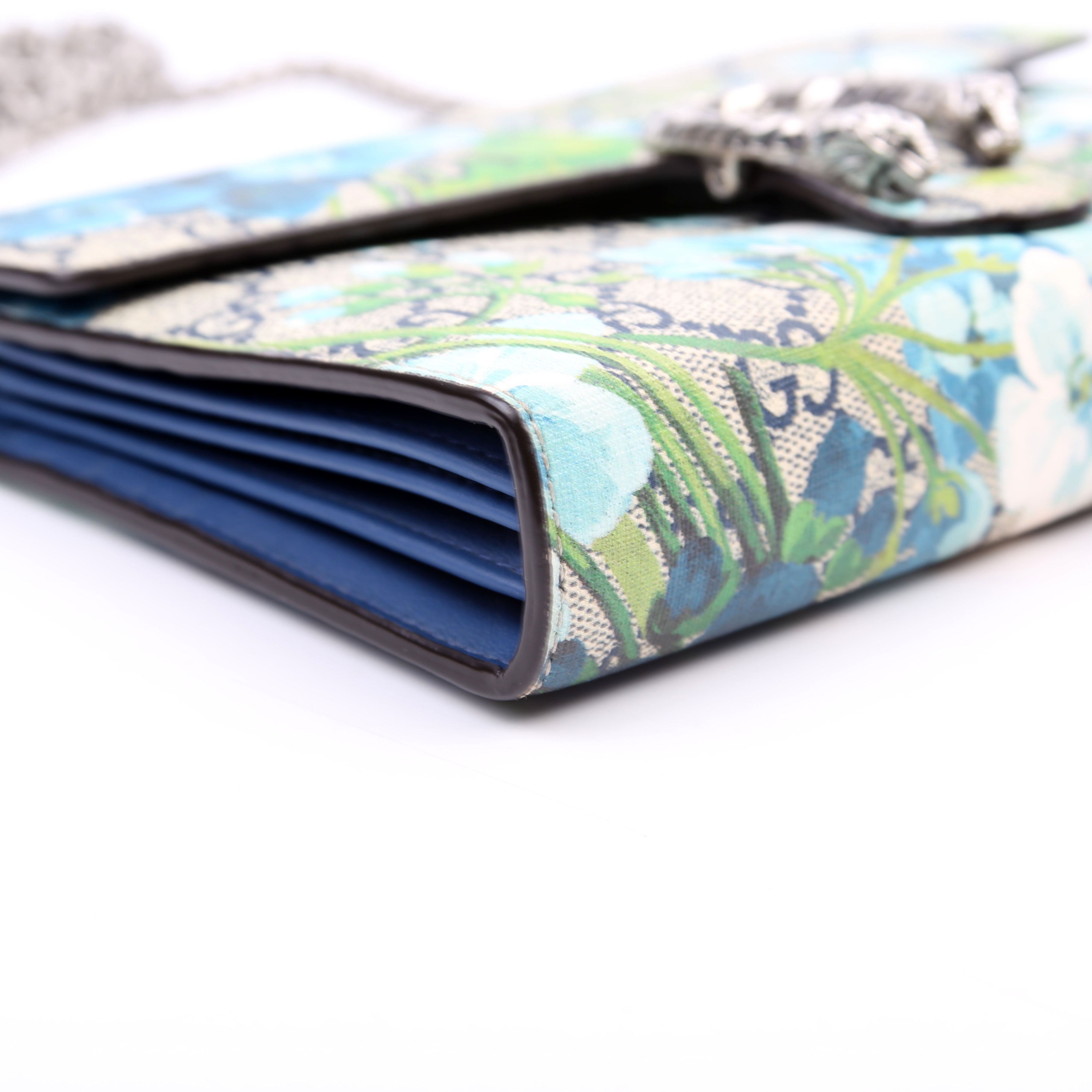 Gucci 401231 Dionysus GG Blooms Mini Wallet Blue