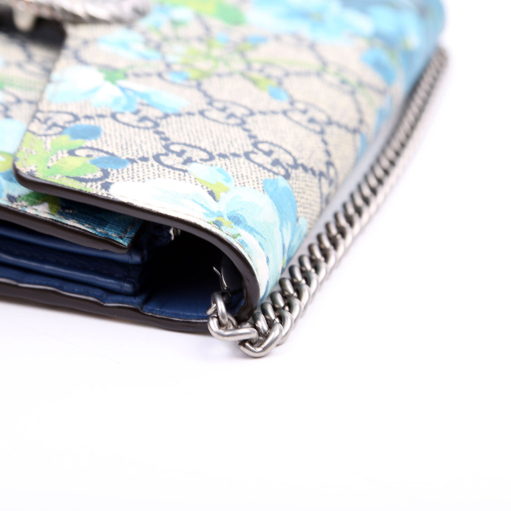 Gucci 401231 Dionysus GG Blooms Mini Wallet Blue