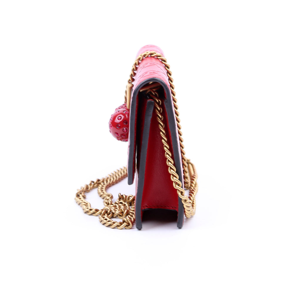 Gucci 481291 GG Leather Cherries Mini Bag