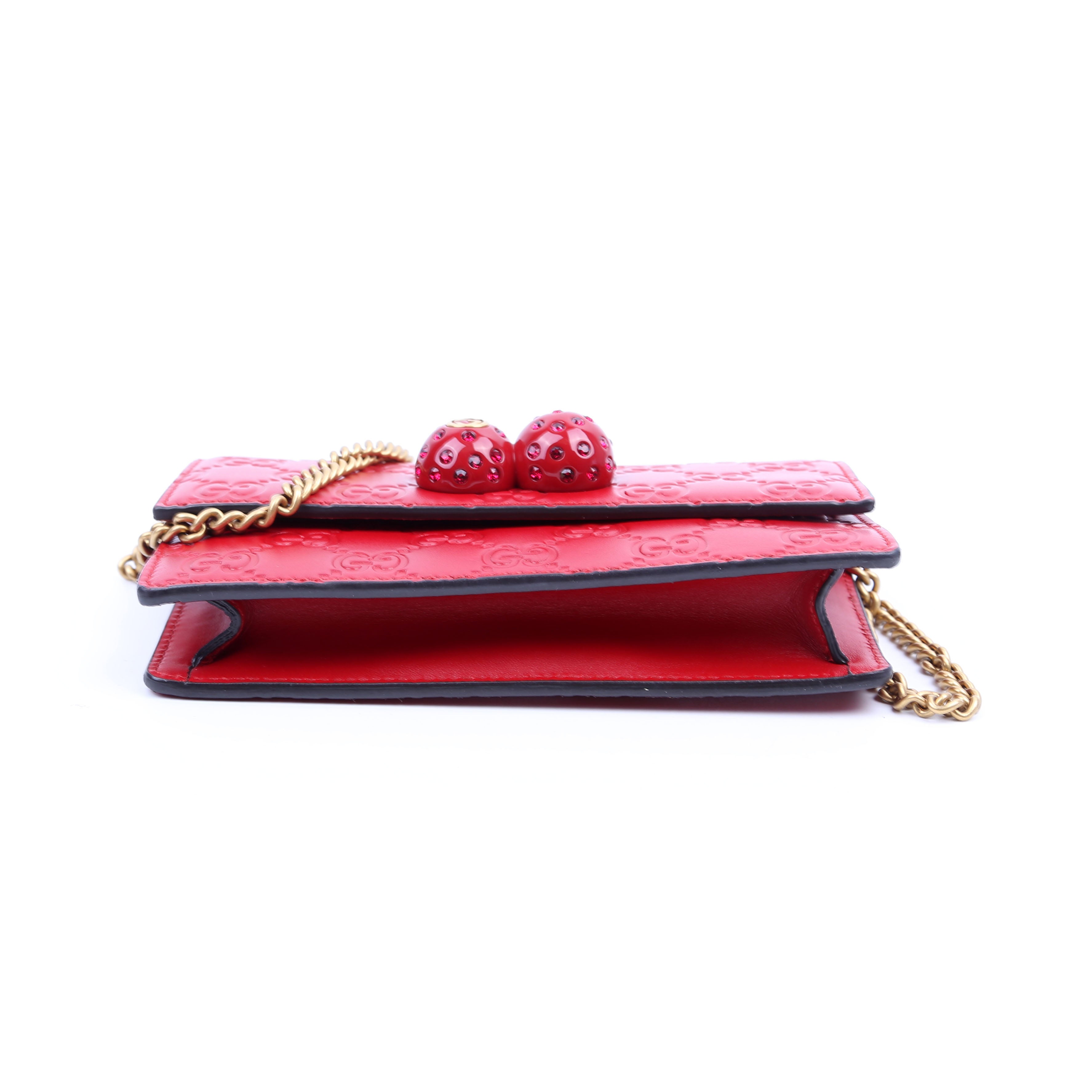 Gucci 481291 GG Leather Cherries Mini Bag