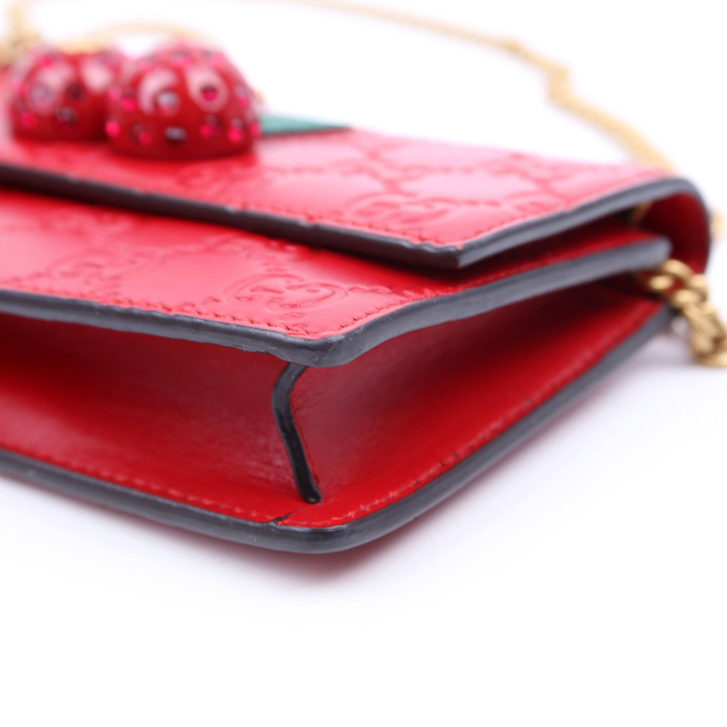 Gucci 481291 GG Leather Cherries Mini Bag