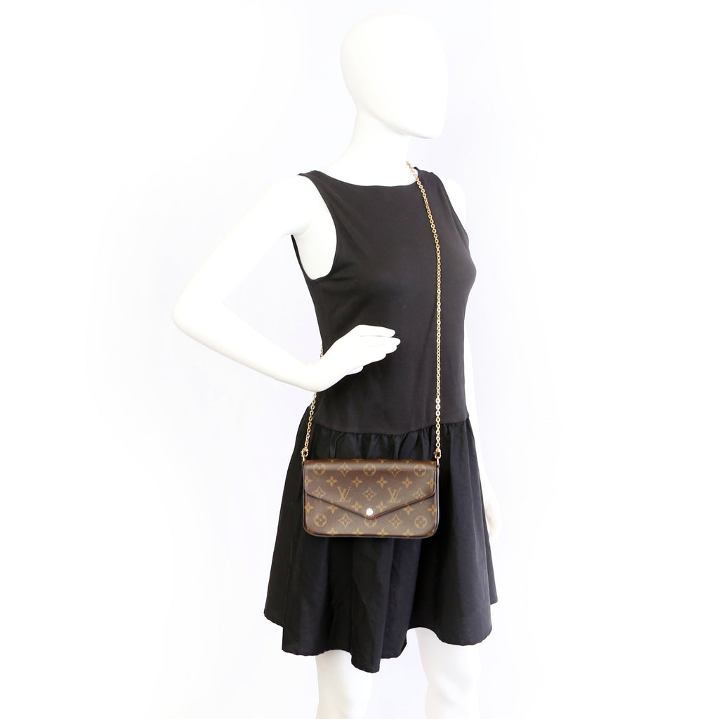 Pochette Felicie Monogram Berry