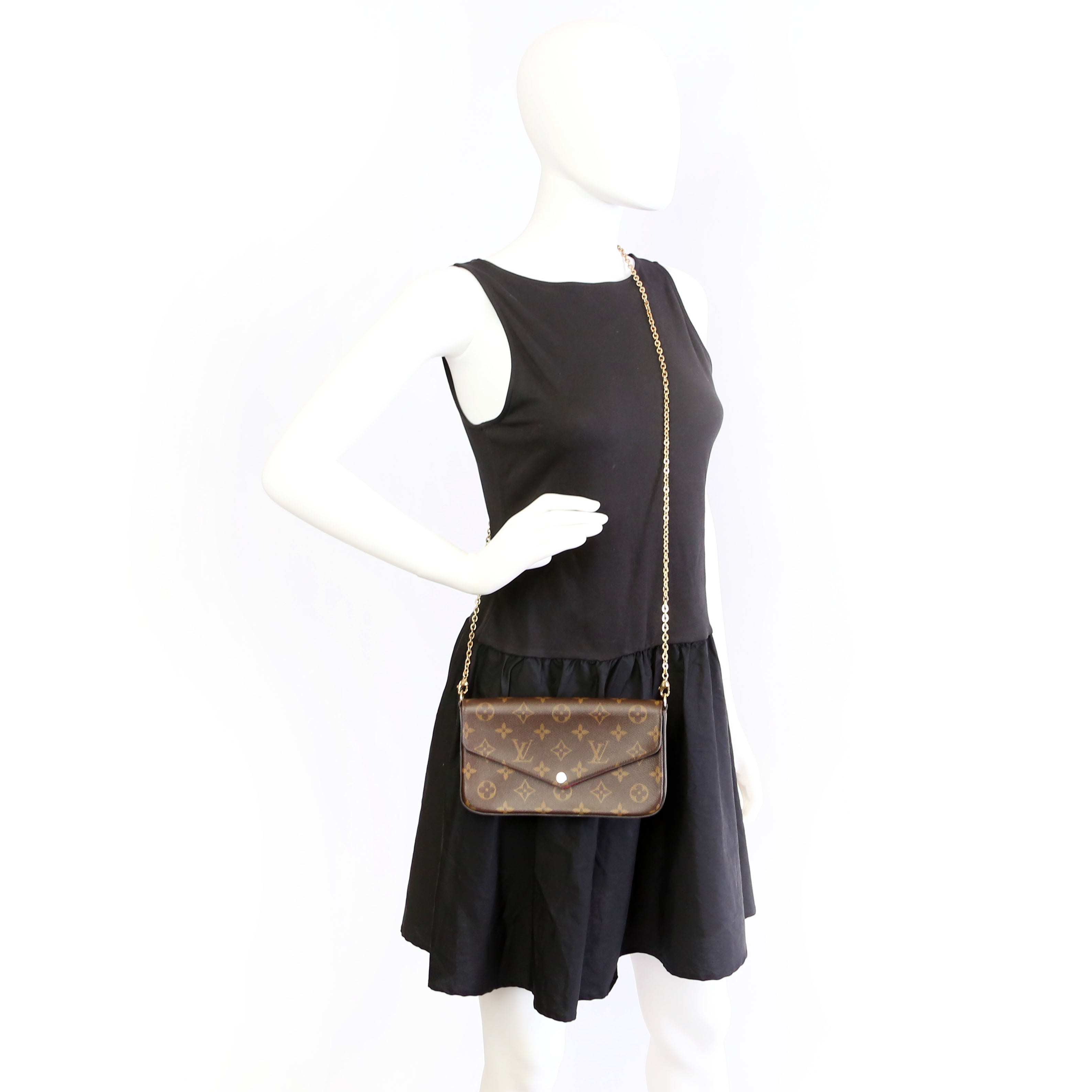 Pochette Felicie Monogram Berry