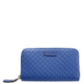449391 Micro Guccissima Zip Around Wallet Blue