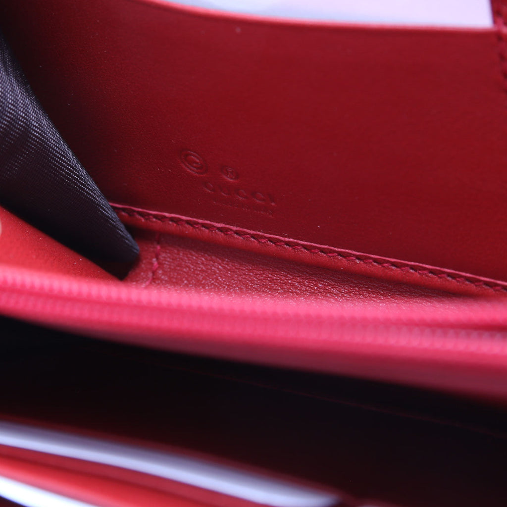 449391 Micro Guccissima Zip Around Wallet Red