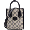 671623 Mini Tote Bag Interlocking G Navy/Beige