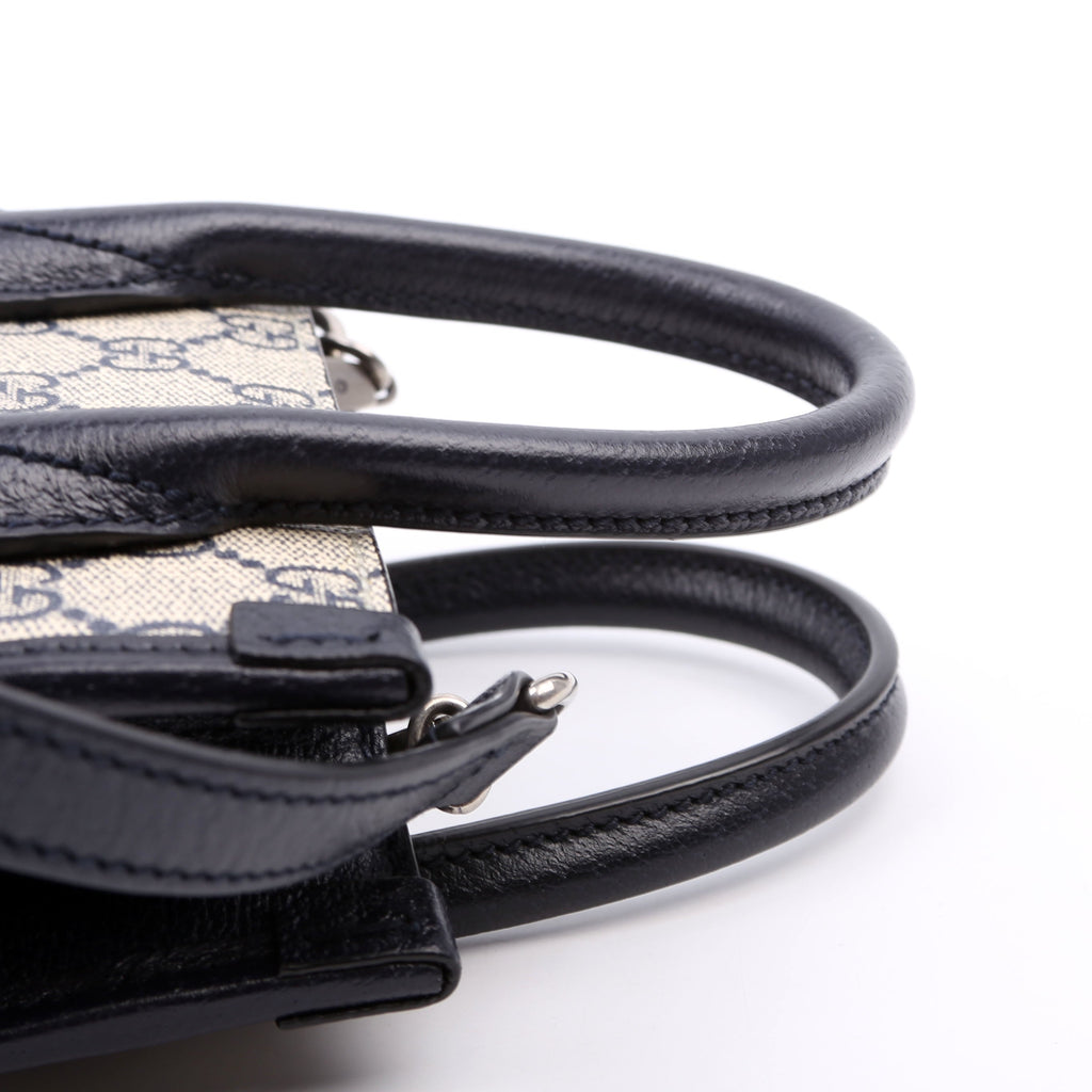 671623 Mini Tote Bag Interlocking G Navy/Beige