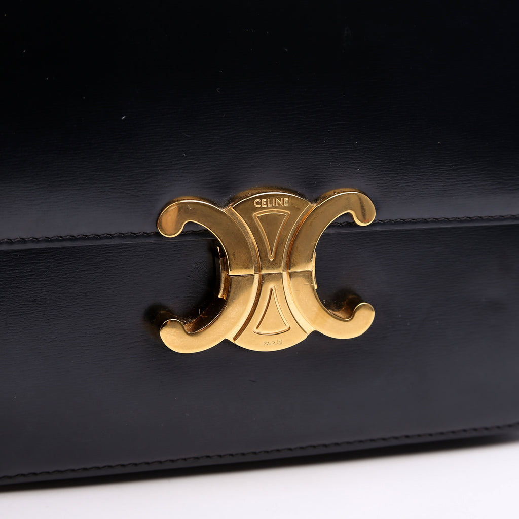 Classique Triomphe Bag Shiny Calfskin Black
