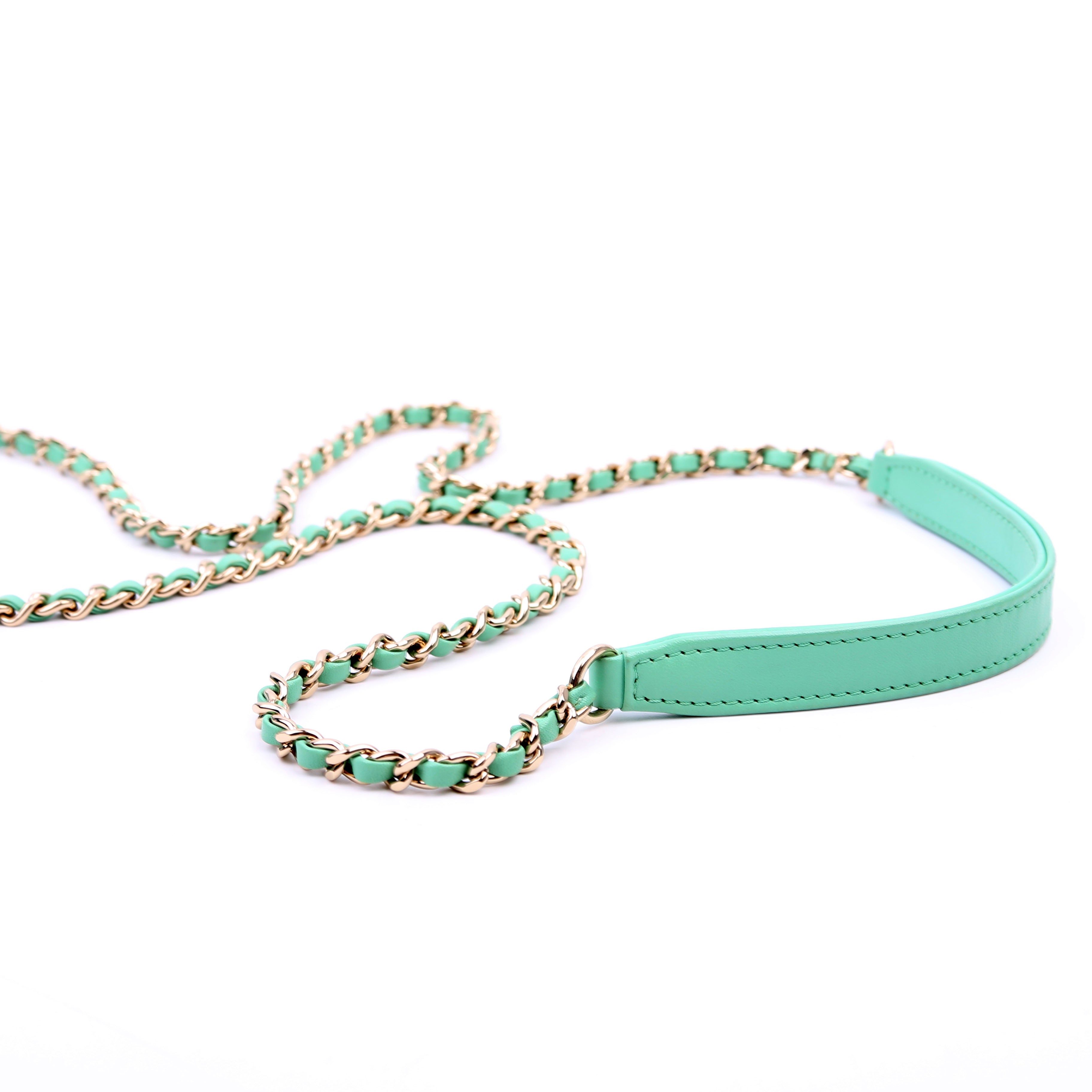 Mini Filigree Vanity Case 26M Green/Pink