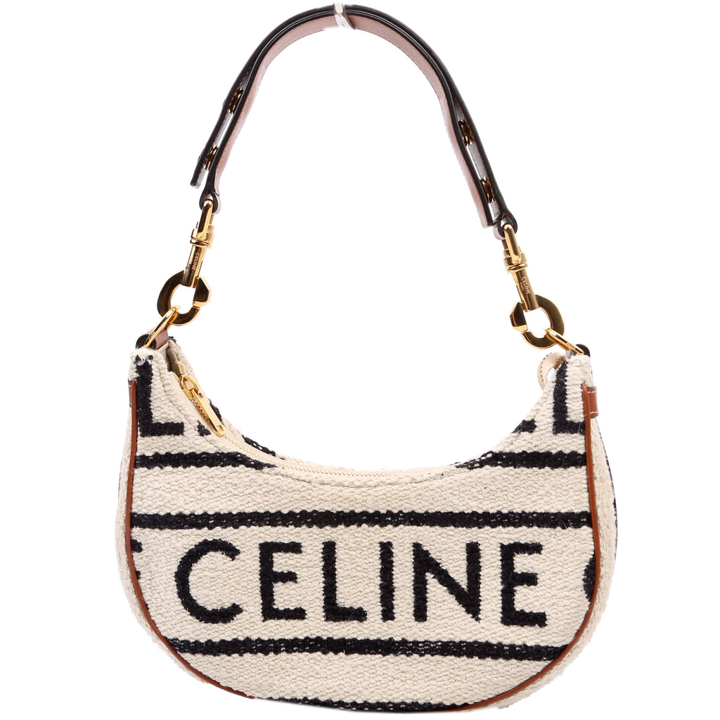 Ava Medium Textile/Calfskin Cream/Brown