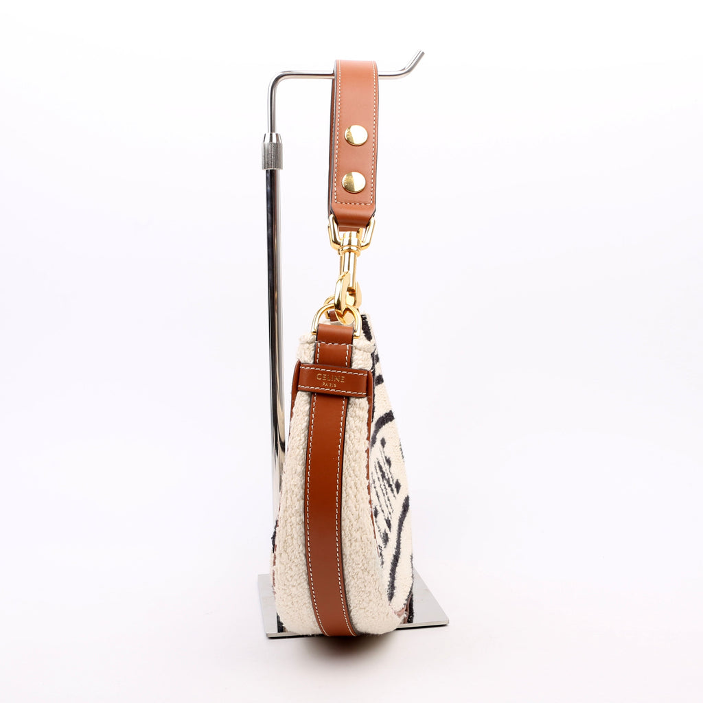 Ava Medium Textile/Calfskin Cream/Brown