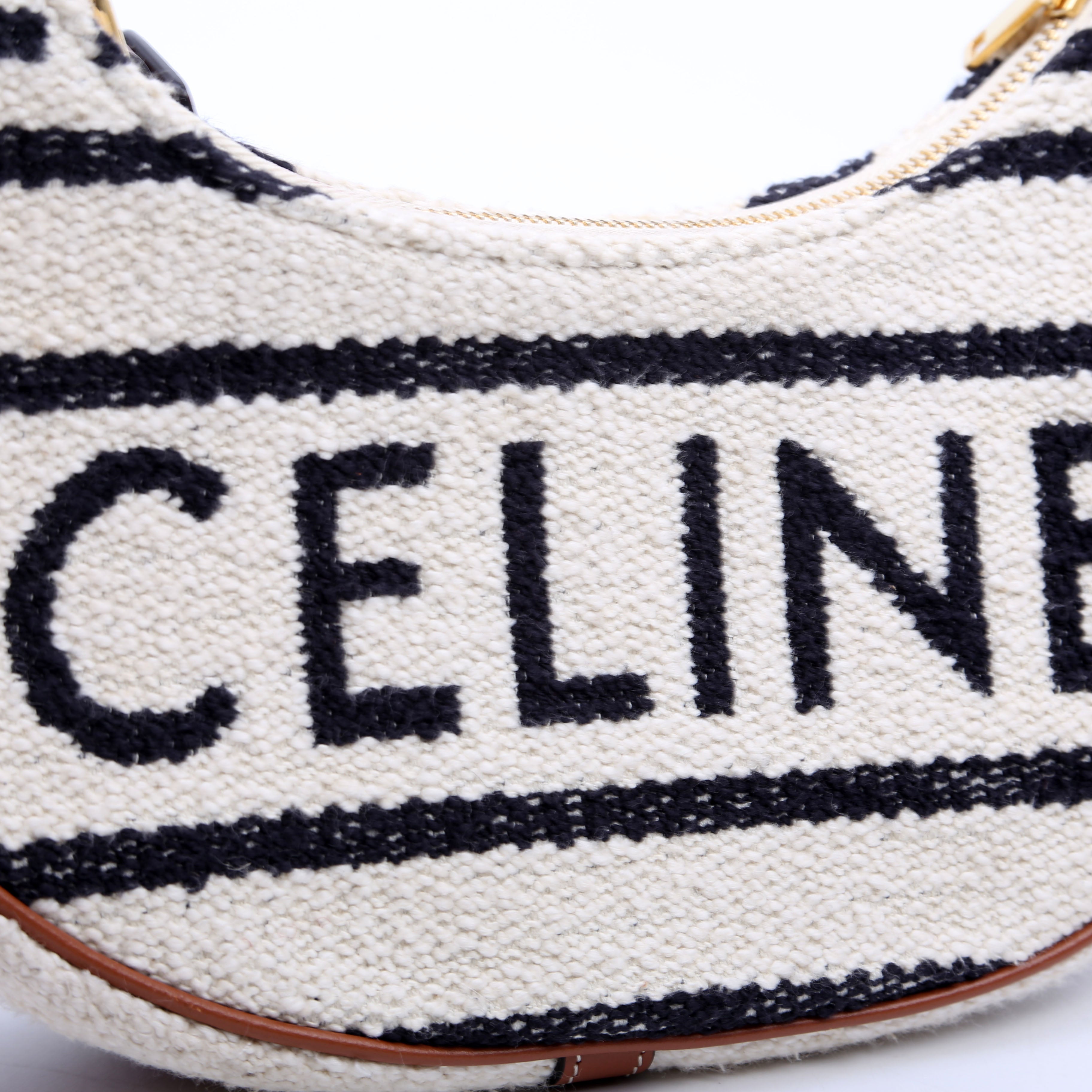 Ava Medium Textile/Calfskin Cream/Brown