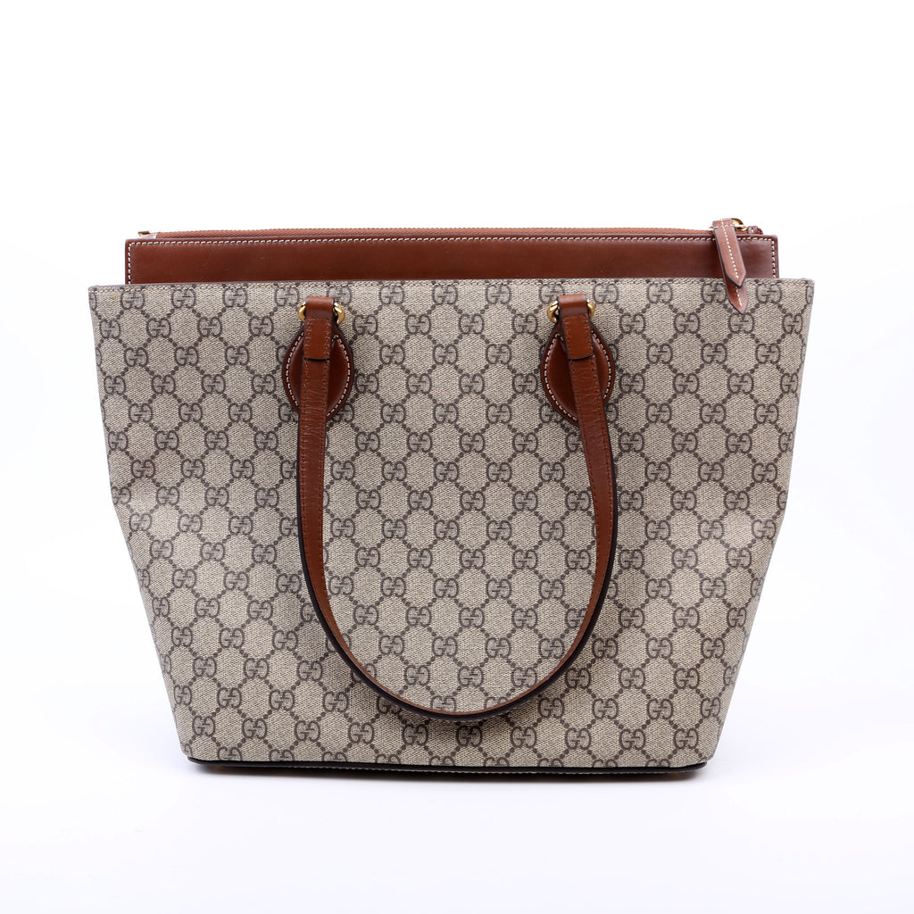 415721 GG Supreme Tote Brown/Beige