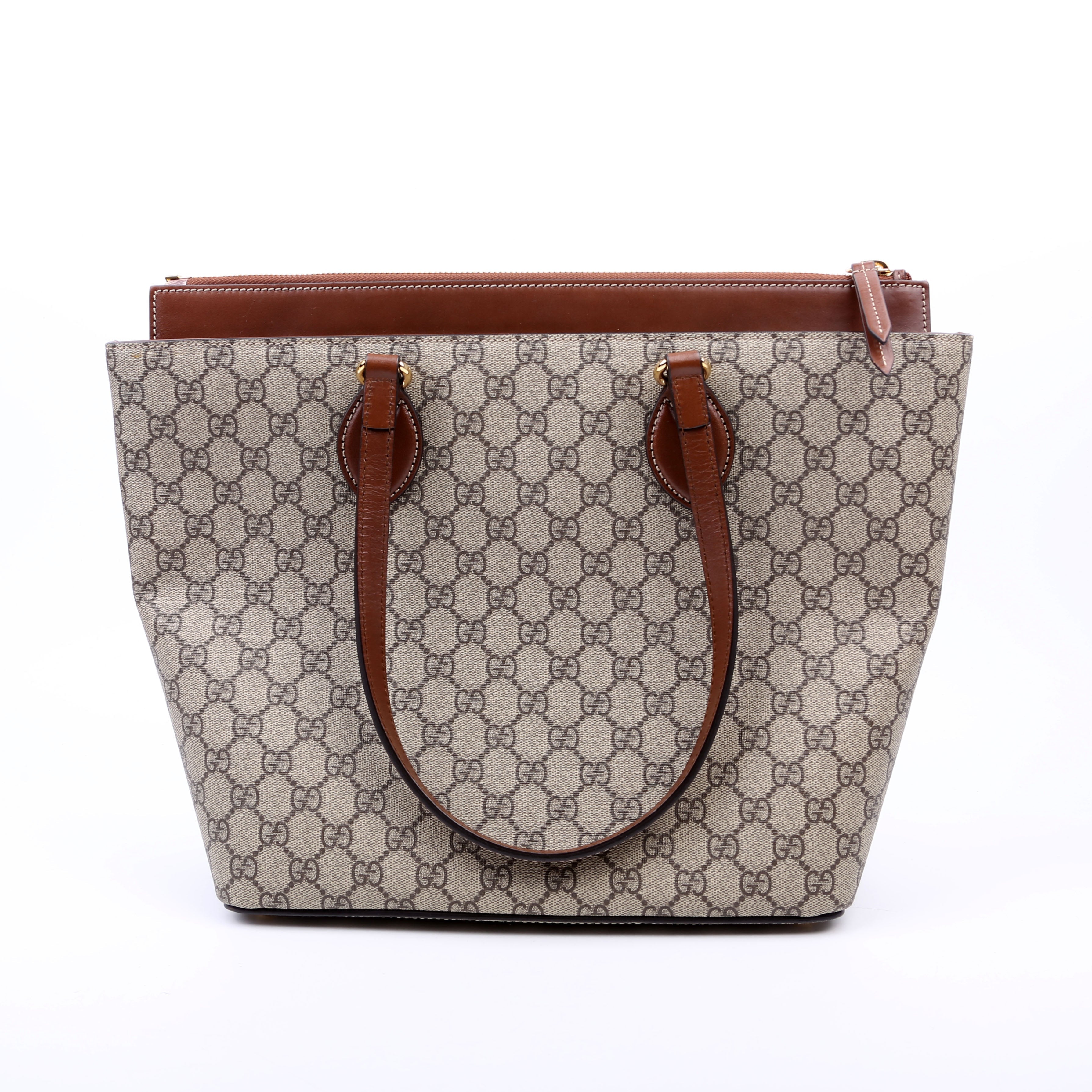 415721 GG Supreme Tote Brown/Beige
