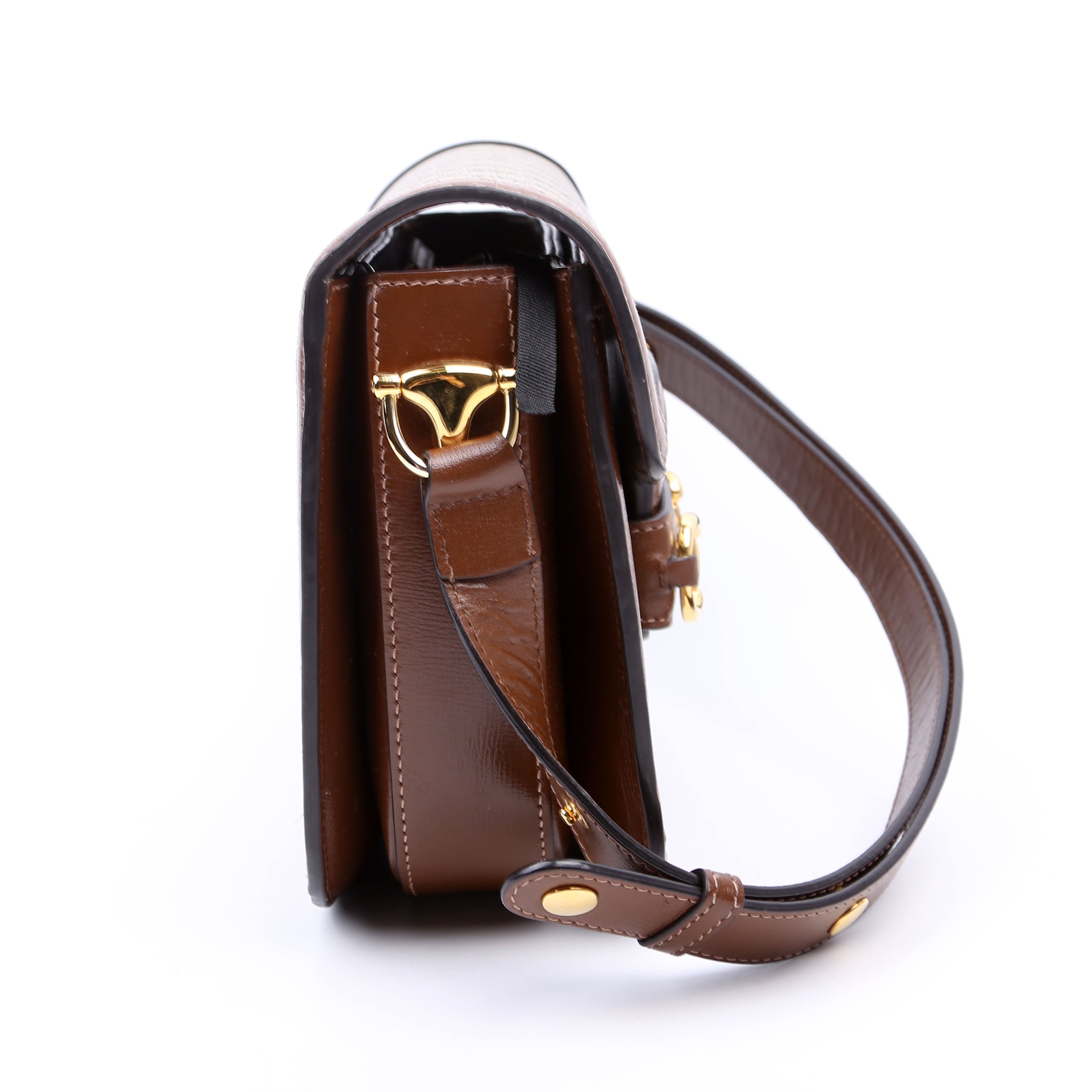 Gucci 602204 Horsebit Shoulder Bag Brown