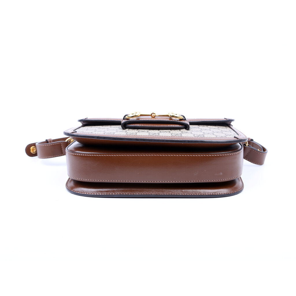 Gucci 602204 Horsebit Shoulder Bag Brown