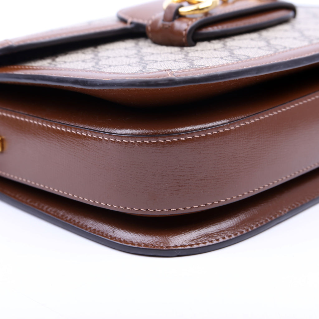 Gucci 602204 Horsebit Shoulder Bag Brown