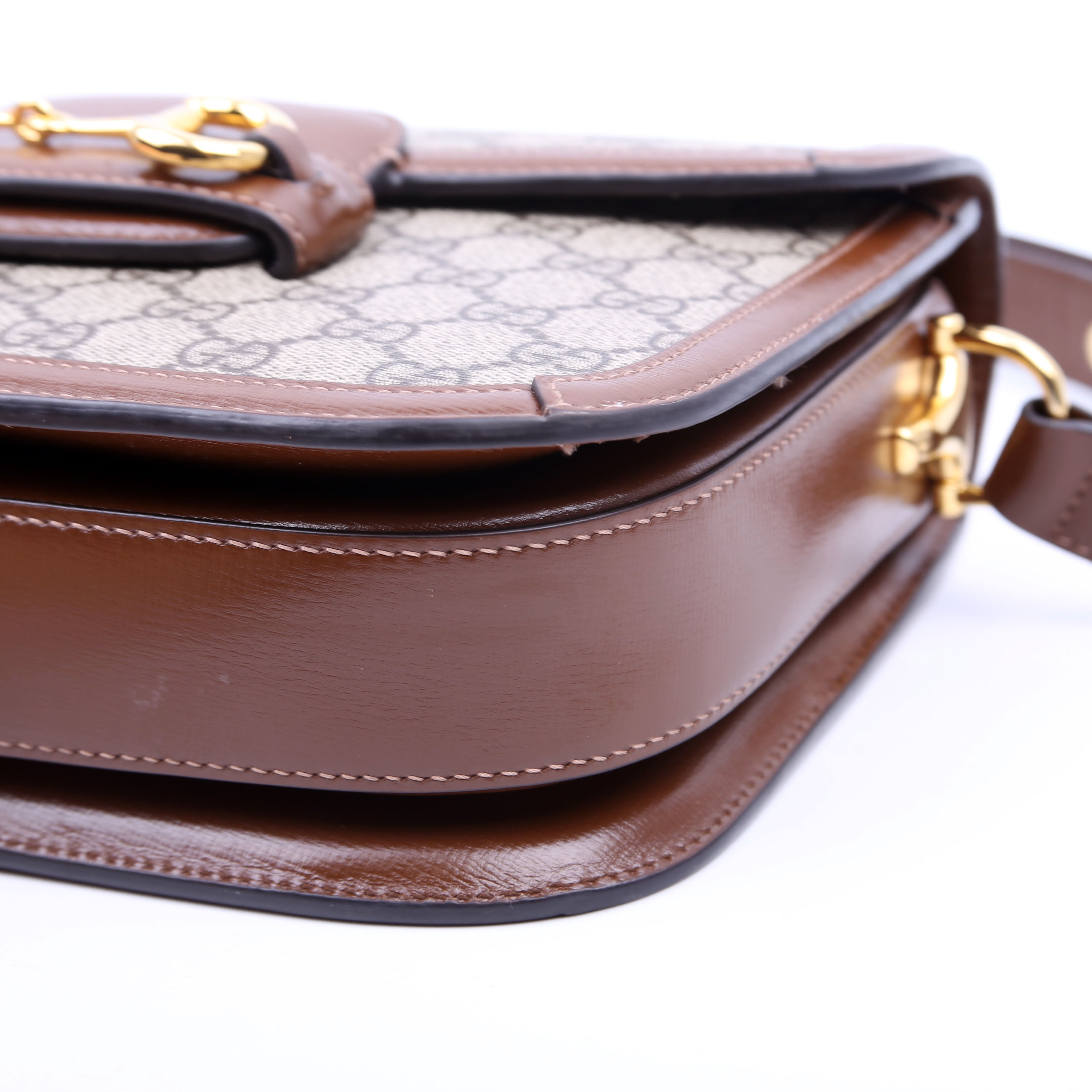 Gucci 602204 Horsebit Shoulder Bag Brown