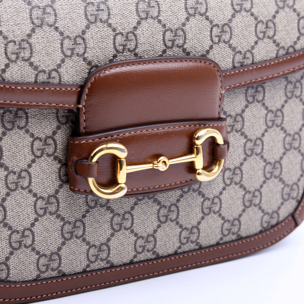 Gucci 602204 Horsebit Shoulder Bag Brown