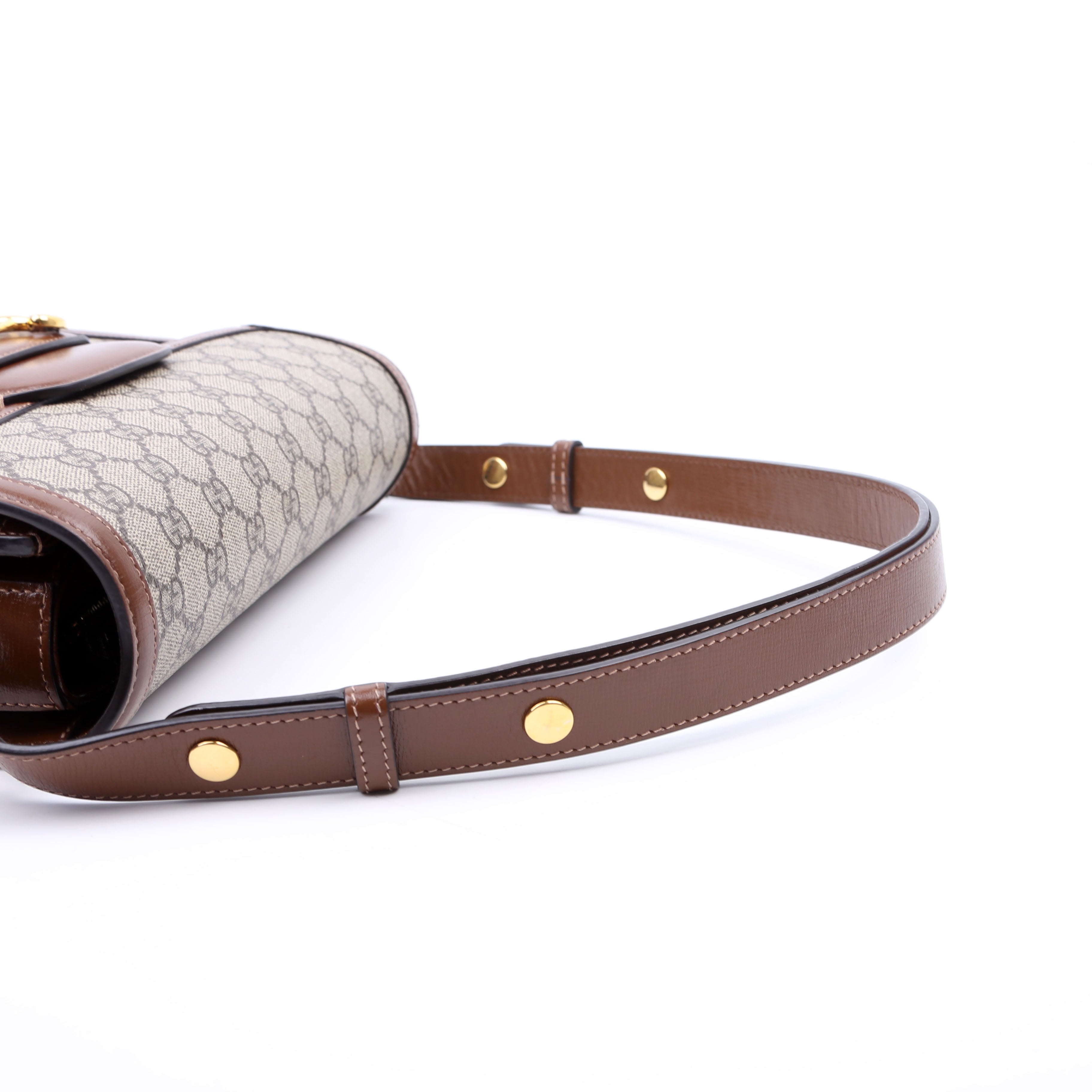 Gucci 602204 Horsebit Shoulder Bag Brown