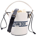 Dior Vibe Bucket Bag Calfskin Small White/Navy