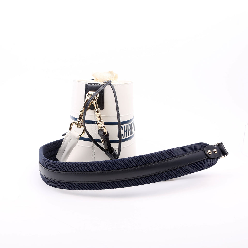 Dior Vibe Bucket Bag Calfskin Small White/Navy