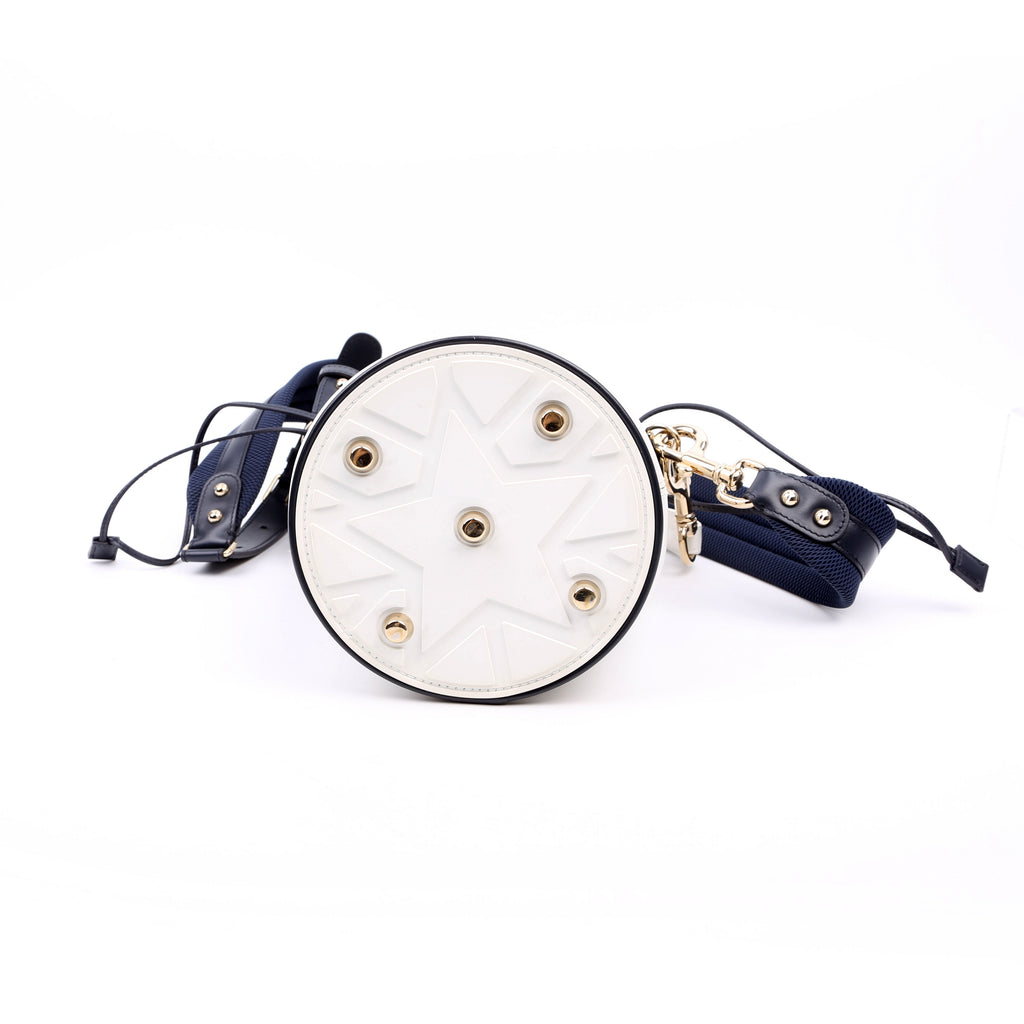 Dior Vibe Bucket Bag Calfskin Small White/Navy