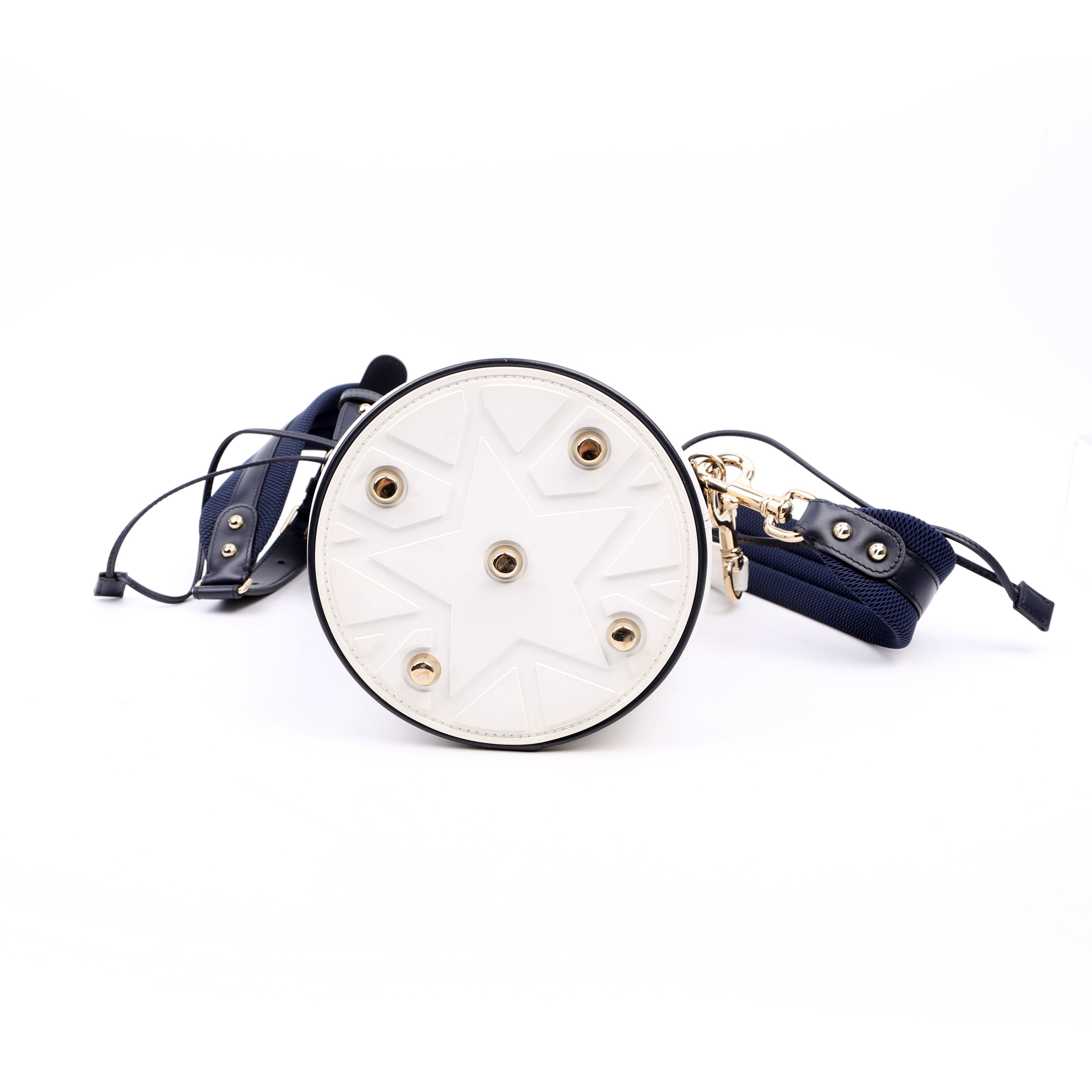 Dior Vibe Bucket Bag Calfskin Small White/Navy