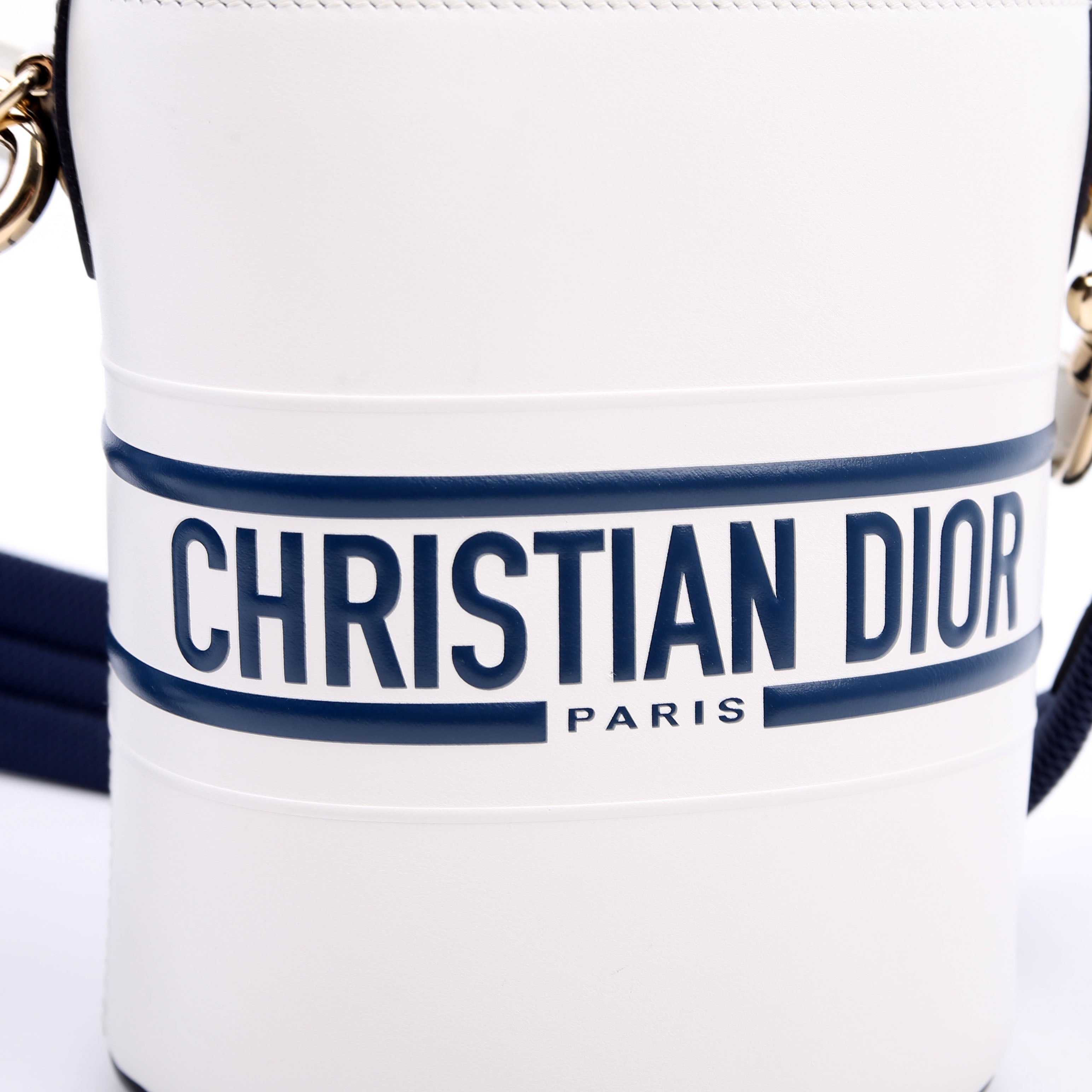Dior Vibe Bucket Bag Calfskin Small White/Navy