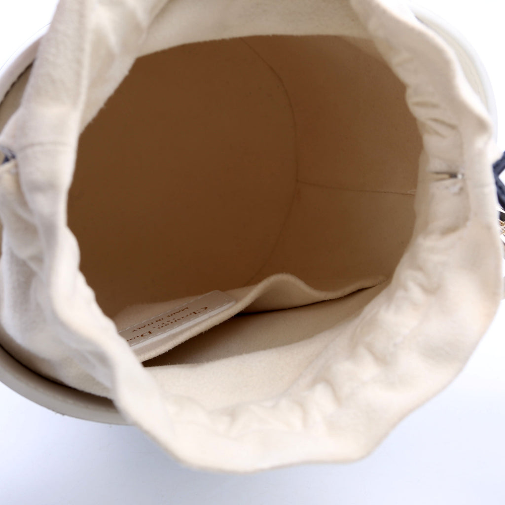 Dior Vibe Bucket Bag Calfskin Small White/Navy