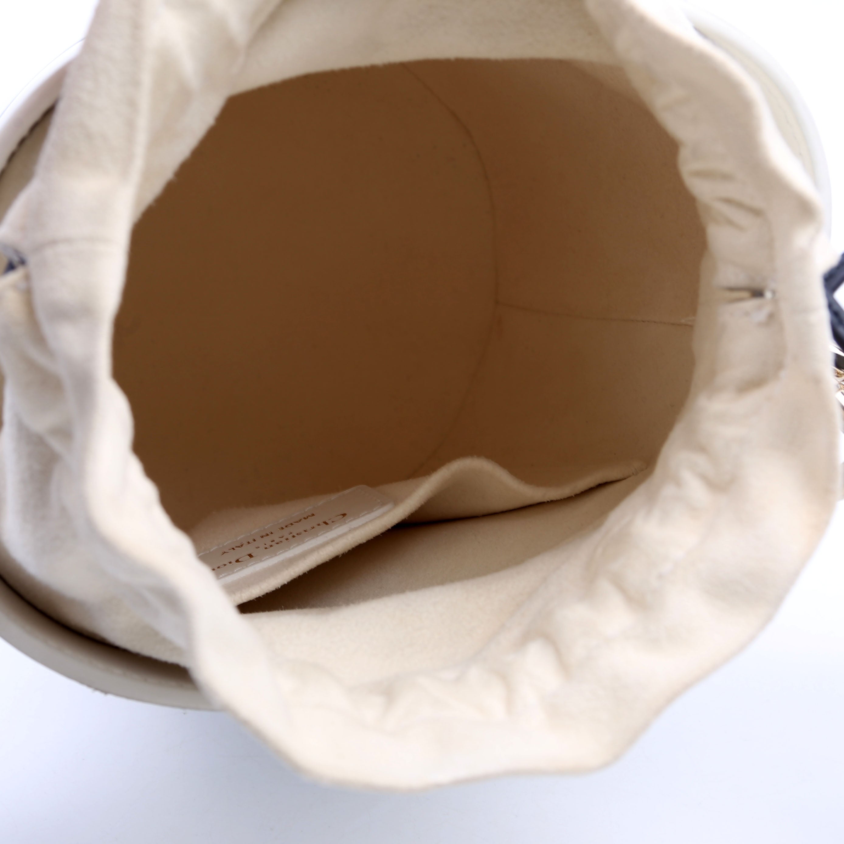 Dior Vibe Bucket Bag Calfskin Small White/Navy
