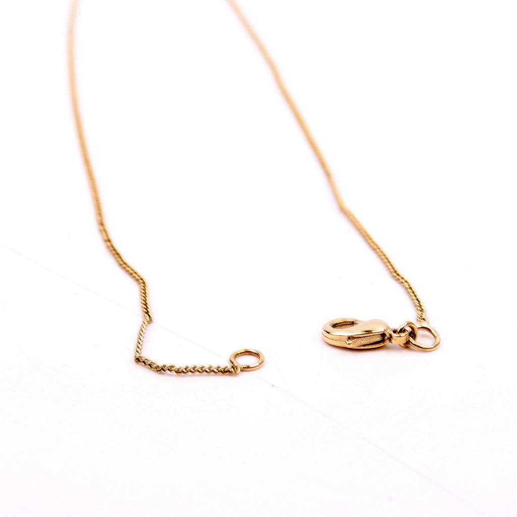 CC Rhinestone Drop Pendant Necklace Gold