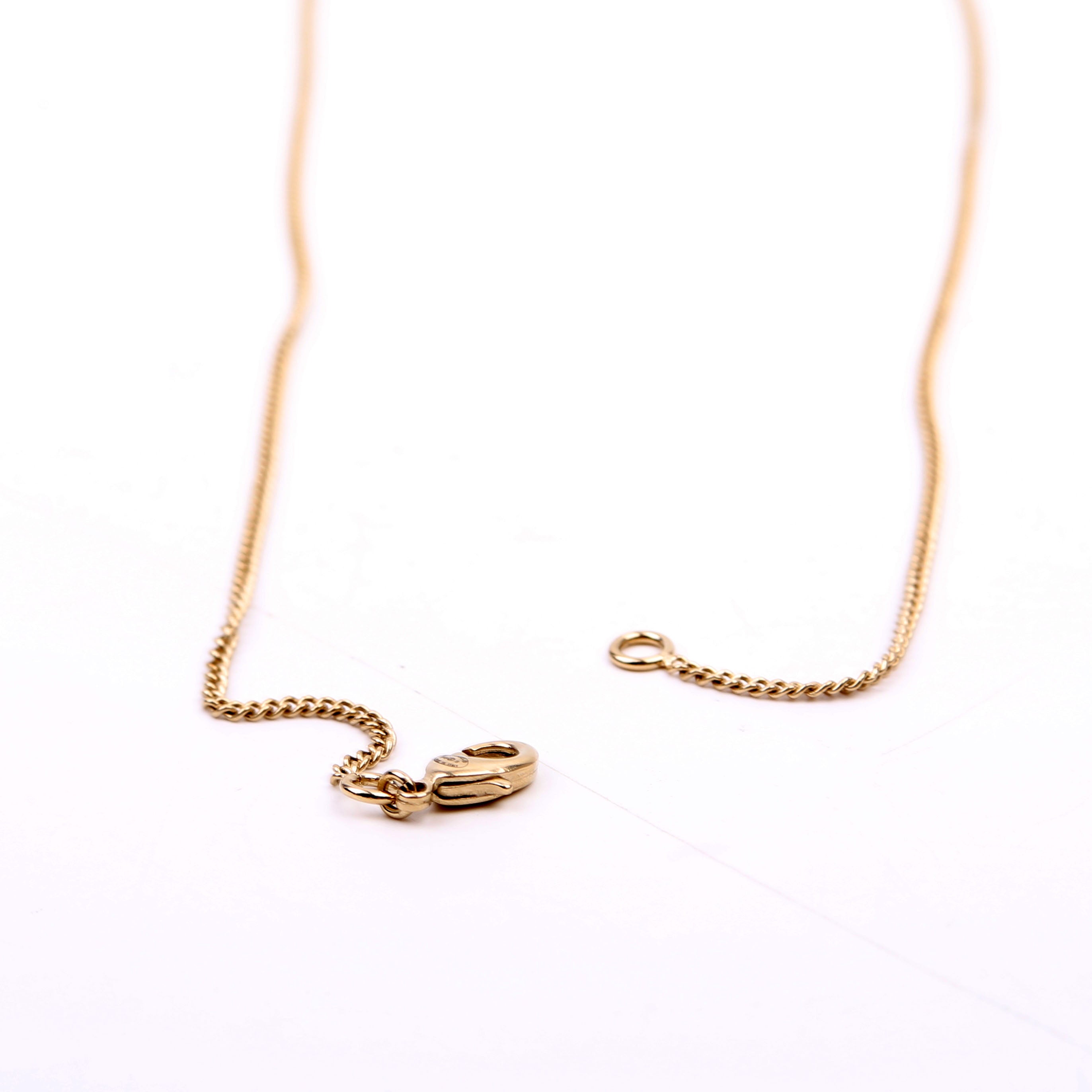 CC Flower Faux Pearl Drop Pendant Necklace Gold
